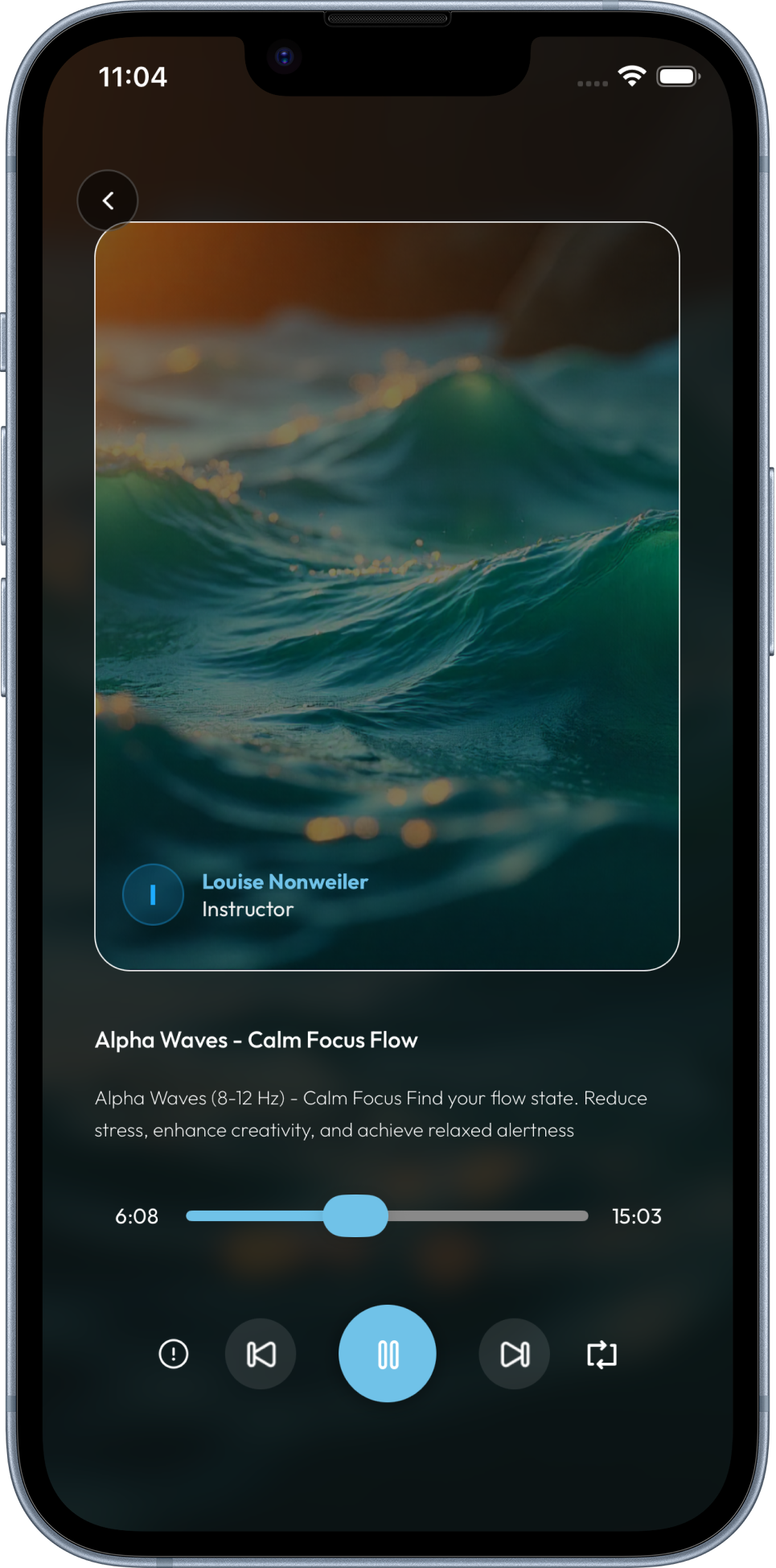 Guided audios session player.